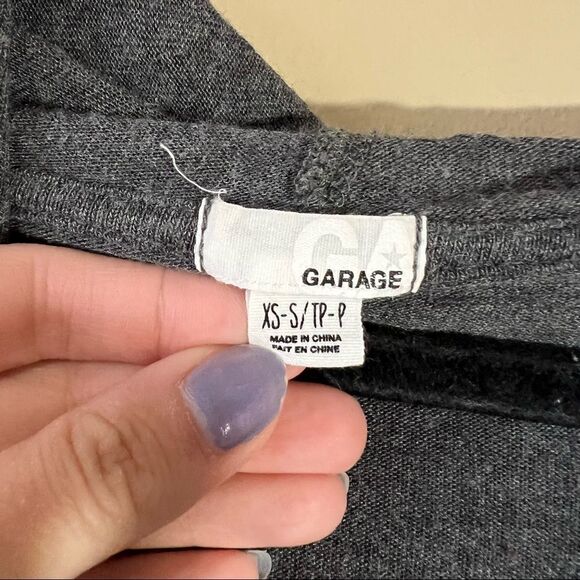 ✨ Garage Lightweight Gray Tunic Length Hoodie XS/S - Picture 4 of 6